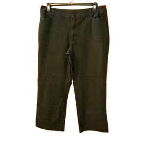 St John's Bay Olive Color 3-pocket Pants Womens Size 20WP Stretch Comfy